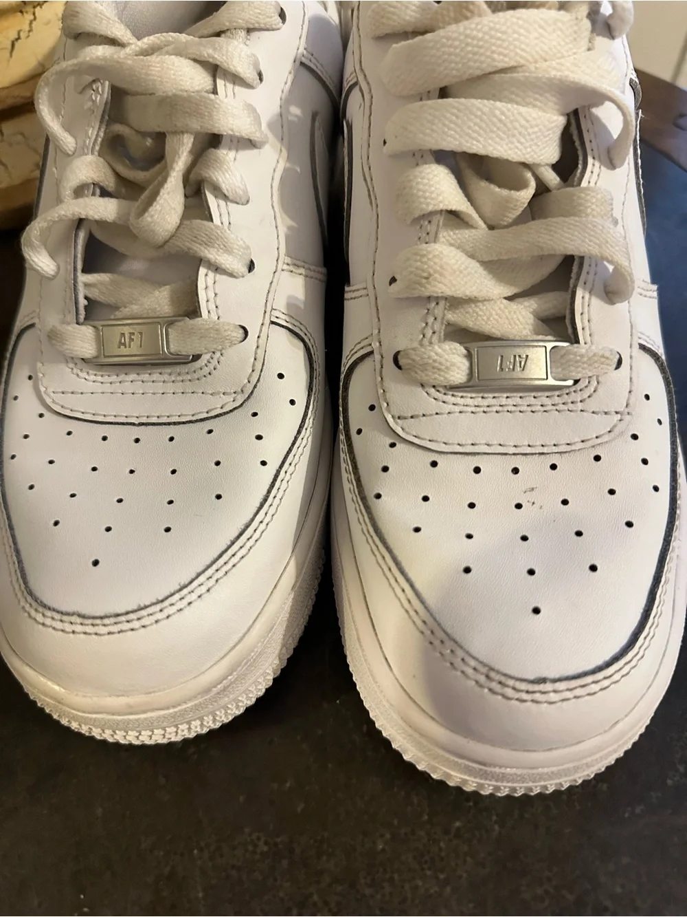 Nike Kids White Low-Top Leather Sneakers